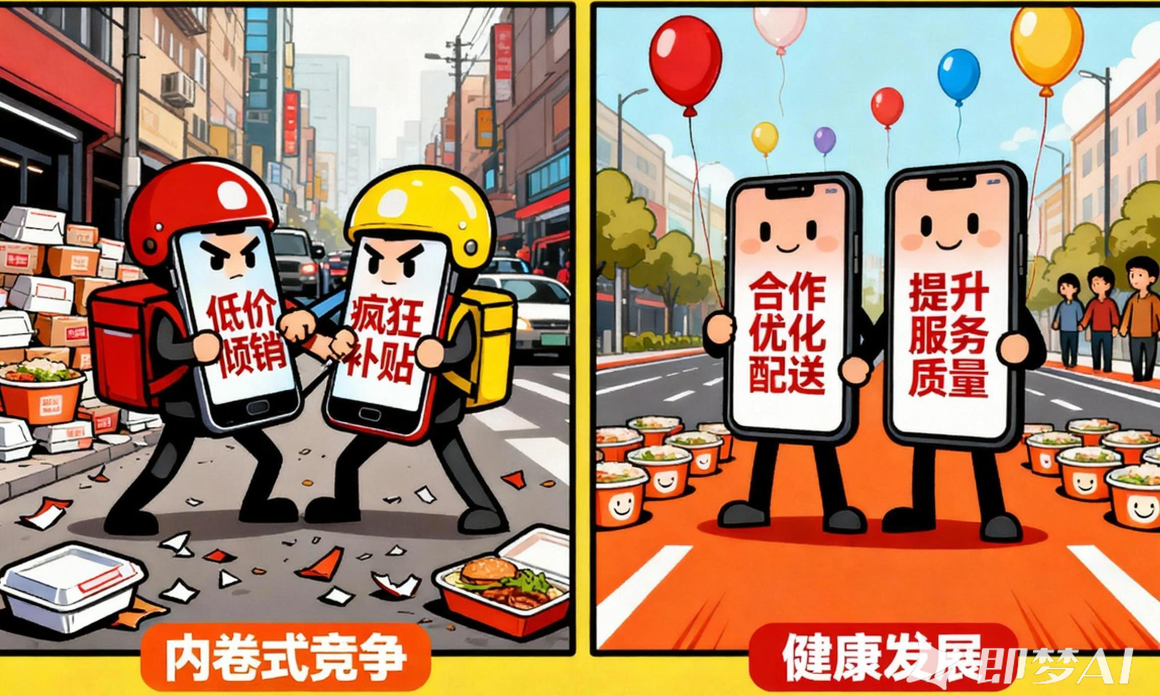 jimeng-2025-12-09-7248-根据“外卖平台应摒弃内卷式竞争”生成一张漫画图片_副本.png